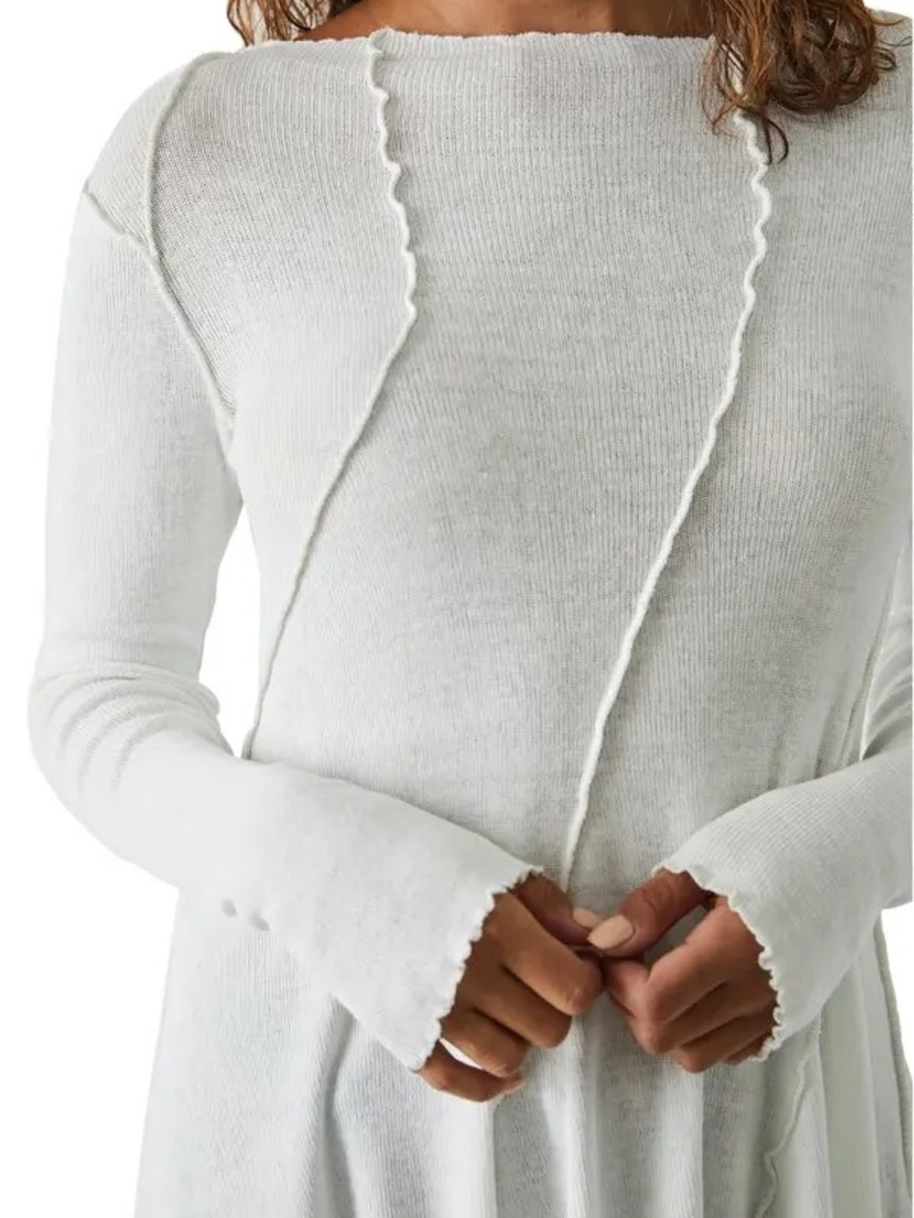 Full Swing Tunic — Free People — Size L | Light Grey